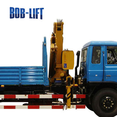 kwaliteit  Jib Crane 6 Ton Telescopic Boom Truck Mounted Crane Yellow Winch Hydraulic Electric fabriek